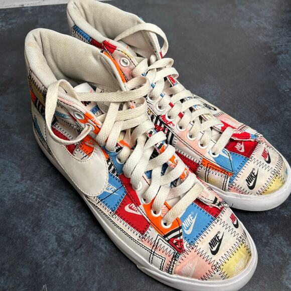 Nike Blazer Mid Patchwork Men's Sneaker Shoes Multicolor Size 8.5 - Picture 10 of 10